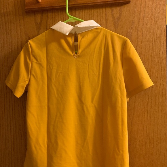 Collard blouse from shein! Size small, mustard color, and beeding on the collar! - Picture 3 of 3